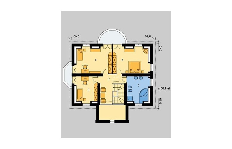 Projekt domu piętrowego LK&225 - poddasze