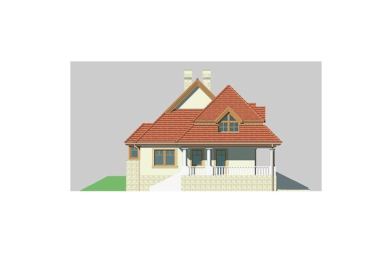 Projekt domu jednorodzinnego LK&226 - elewacja 4