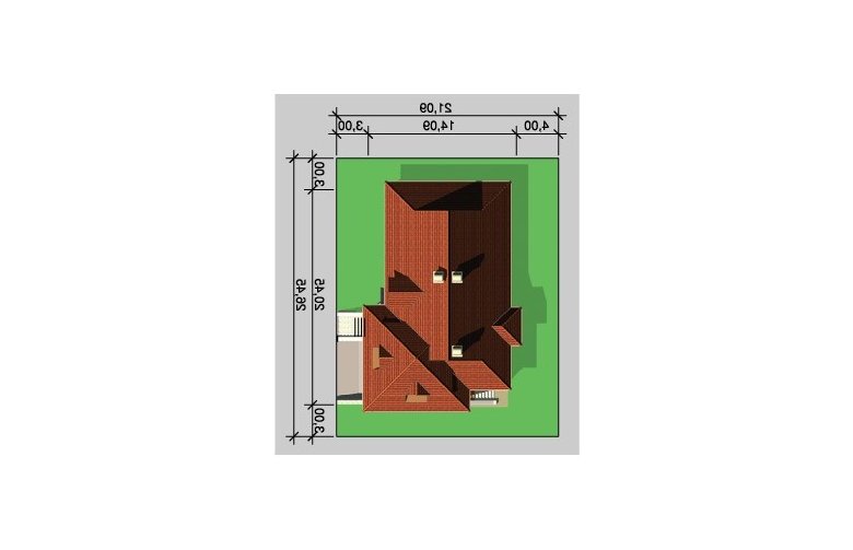 Projekt domu jednorodzinnego LK&226 - Usytuowanie - wersja lustrzana