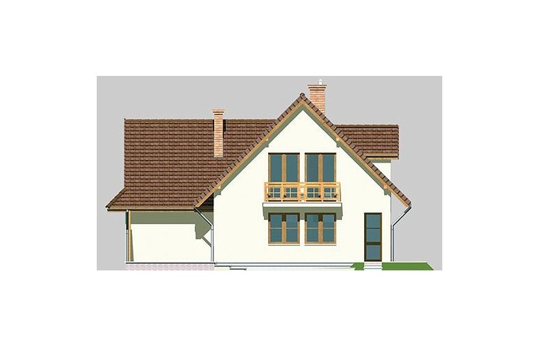 Projekt domu jednorodzinnego LK&227 - elewacja 4
