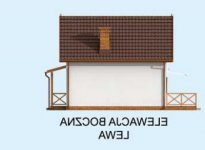 Elewacja projektu OKLAHOMA dom letniskowy z poddaszem - 2 - wersja lustrzana