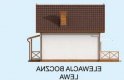 Projekt domu letniskowego OKLAHOMA z poddaszem - elewacja 2