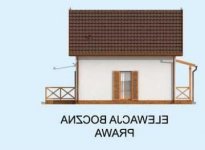 Elewacja projektu OKLAHOMA dom letniskowy z poddaszem - 4 - wersja lustrzana