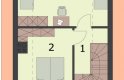 Projekt domu letniskowego OKLAHOMA dom letniskowy z poddaszem - rzut poddasza