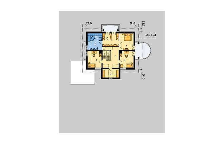 Projekt domu piętrowego LK&229 - poddasze