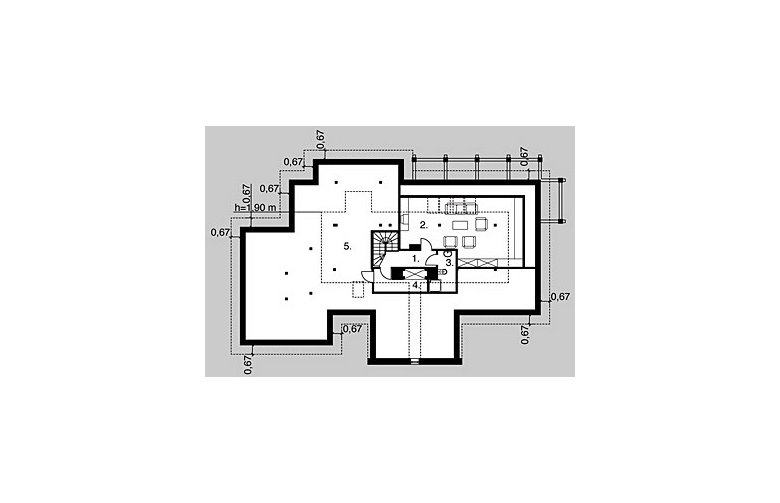 Projekt domu piętrowego LK&230 - poddasze