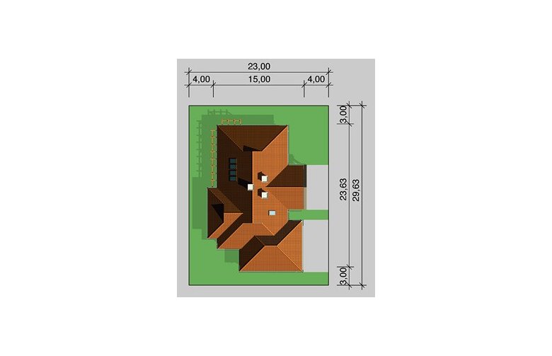 Projekt domu piętrowego LK&230 - Usytuowanie