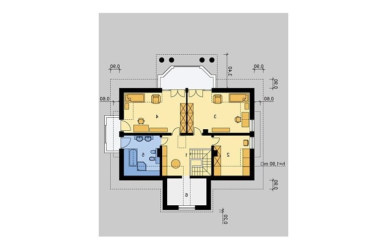 Projekt domu piętrowego LK&796 - poddasze