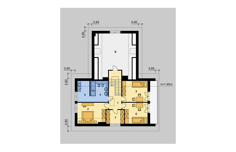 Projekt domu jednorodzinnego LK&244 - poddasze