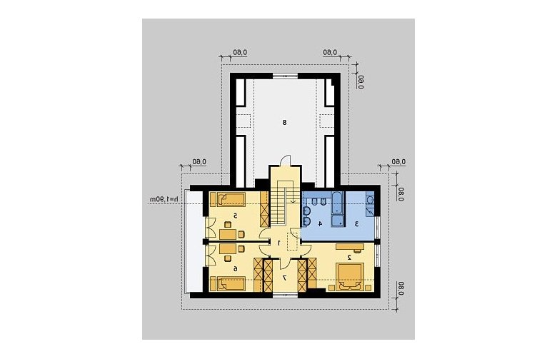 Projekt domu jednorodzinnego LK&244 - poddasze