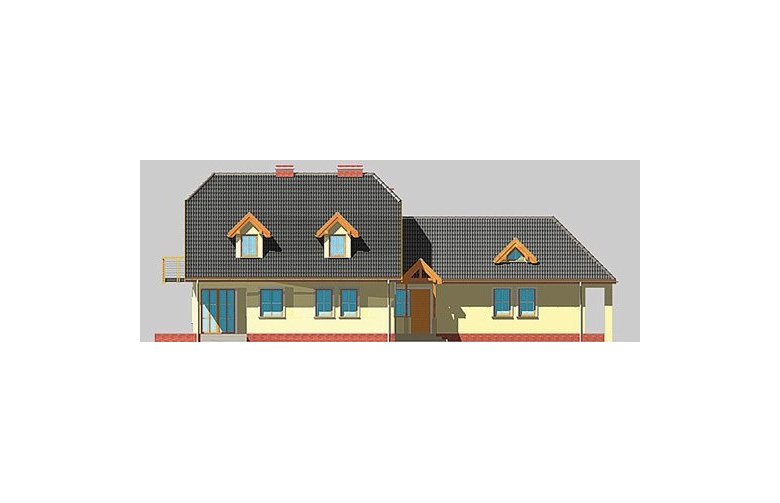 Projekt domu jednorodzinnego LK&245 - elewacja 2