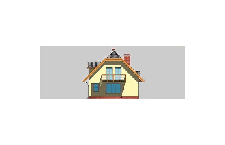 Projekt domu jednorodzinnego LK&245 - elewacja 3