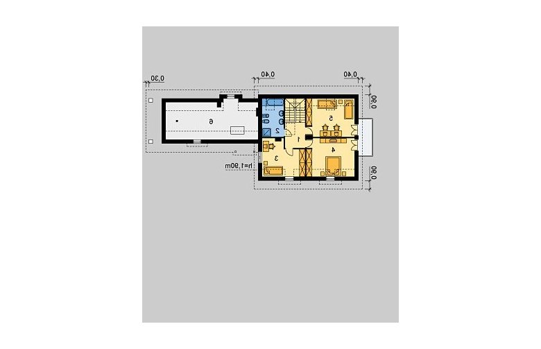 Projekt domu jednorodzinnego LK&245 - poddasze