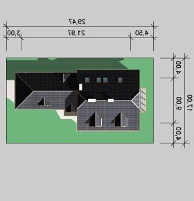 Usytuowanie budynku LK&245 w wersji lustrzanej