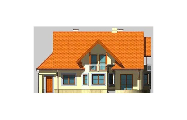 Projekt domu jednorodzinnego LK&247 - elewacja 1