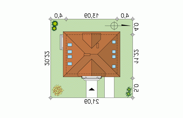 Projekt domu wielorodzinnego Boston 2 - Usytuowanie - wersja lustrzana