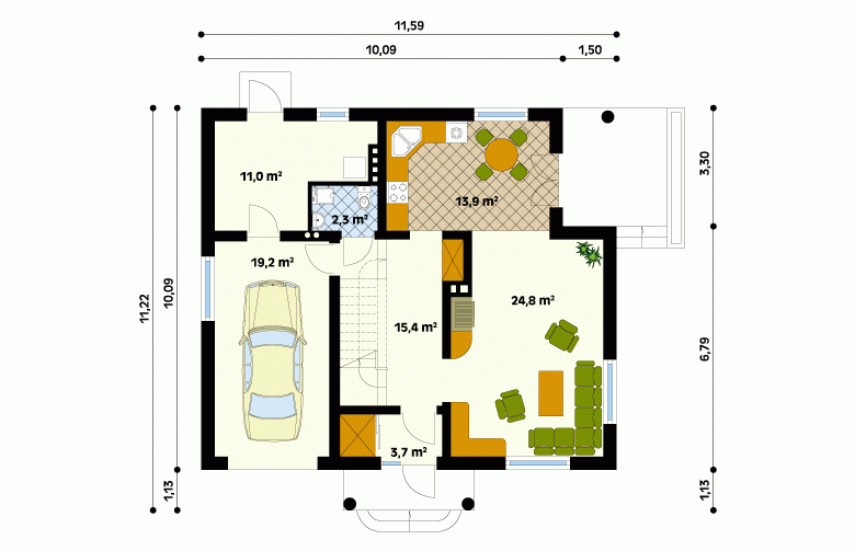 Projekt domu wielorodzinnego Boston 4 - 