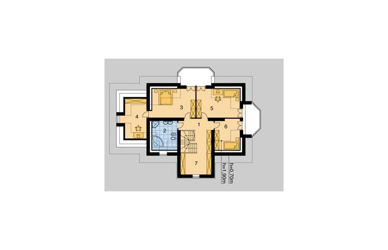 Projekt domu piętrowego LK&248 - poddasze