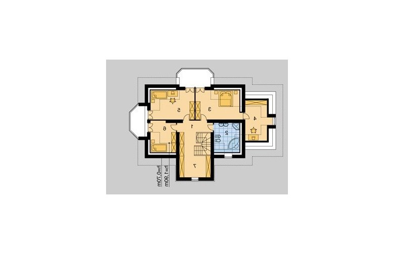 Projekt domu piętrowego LK&248 - poddasze