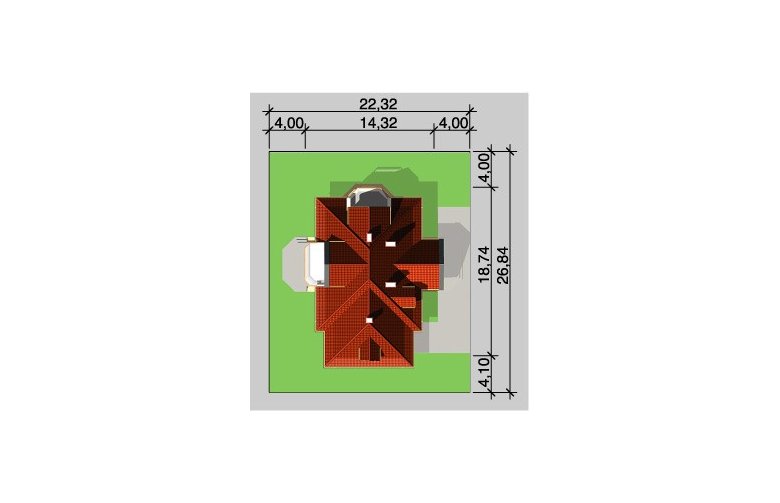 Projekt domu piętrowego LK&248 - Usytuowanie