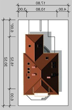 Usytuowanie budynku LK&249 w wersji lustrzanej