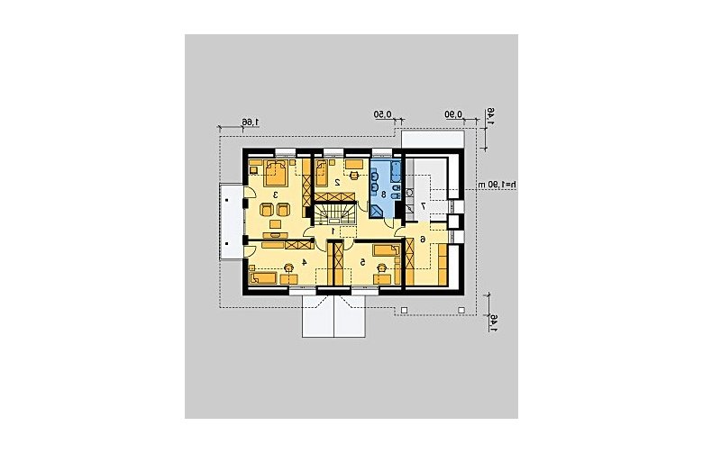 Projekt domu jednorodzinnego LK&250 - poddasze