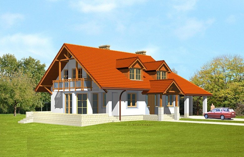 Projekt domu jednorodzinnego LK&250