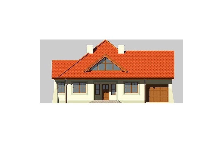 Projekt domu jednorodzinnego LK&266 - elewacja 1