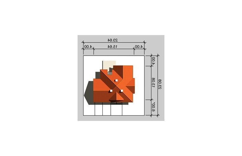 Projekt domu jednorodzinnego LK&266 - Usytuowanie - wersja lustrzana