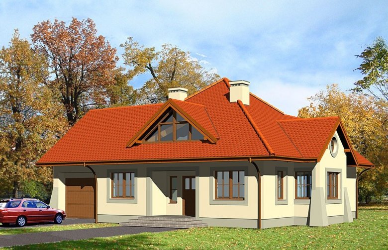 Projekt domu jednorodzinnego LK&266