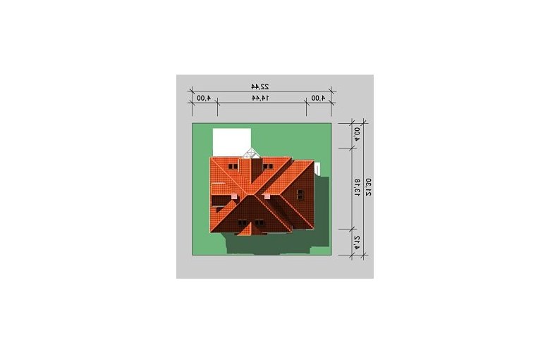 Projekt domu jednorodzinnego LK&269 - Usytuowanie - wersja lustrzana