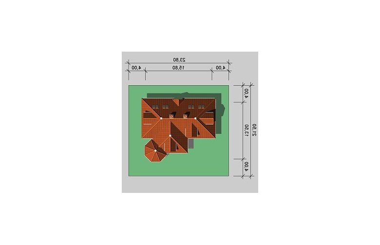 Projekt domu jednorodzinnego LK&270 - Usytuowanie - wersja lustrzana