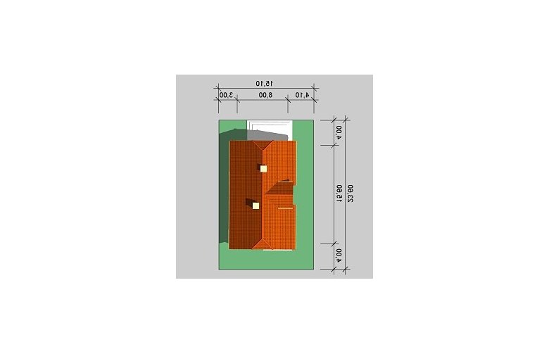 Projekt domu jednorodzinnego LK&271 - Usytuowanie - wersja lustrzana