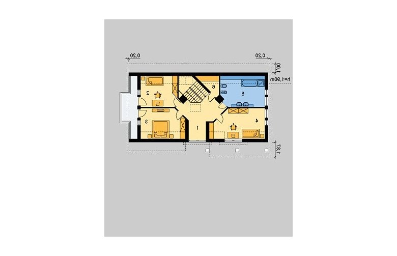 Projekt domu jednorodzinnego LK&272 - poddasze