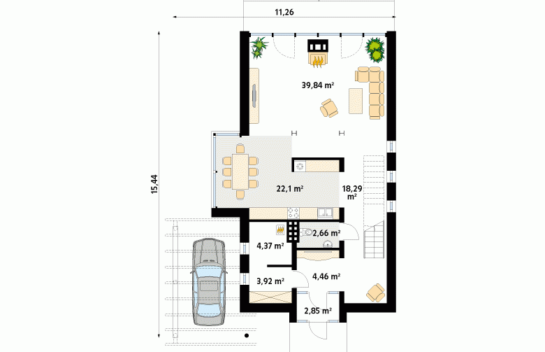 Projekt domu szkieletowego Bryg - 