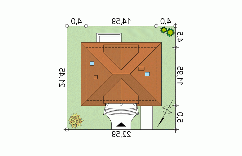 Projekt domu wielorodzinnego Brawo 3 - Usytuowanie - wersja lustrzana