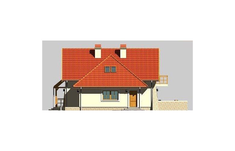 Projekt domu jednorodzinnego LK&274 - elewacja 2