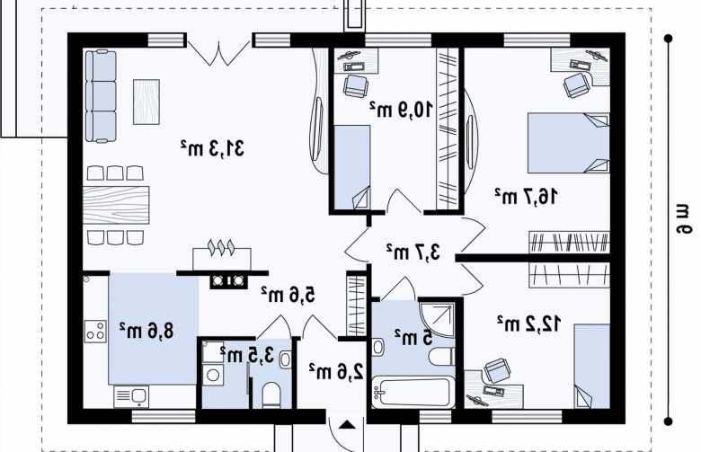 Projekt domu szkieletowego Z8 D - 