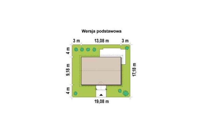 Projekt domu szkieletowego Z8 D - Usytuowanie