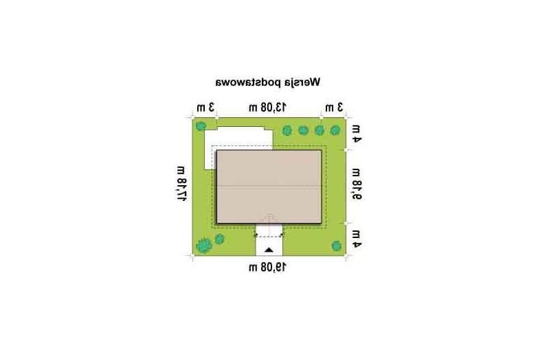 Projekt domu szkieletowego Z8 D - Usytuowanie - wersja lustrzana