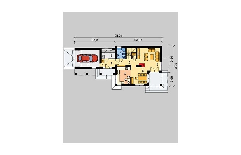 Projekt domu jednorodzinnego LK&348 - parter