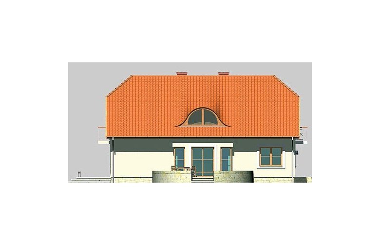 Projekt domu jednorodzinnego LK&280 - elewacja 4