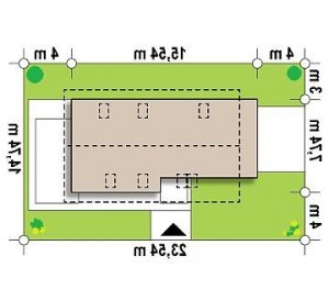 Usytuowanie budynku Z292 w wersji lustrzanej