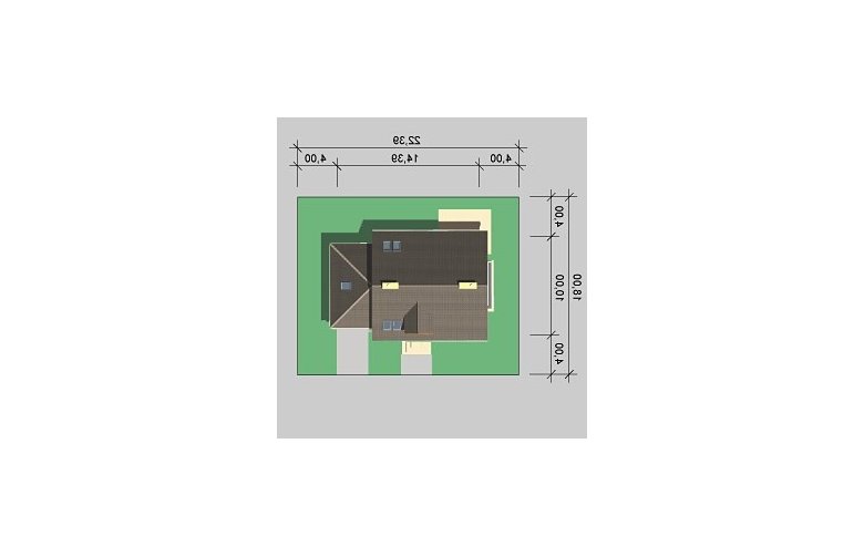 Projekt domu jednorodzinnego LK&282 - Usytuowanie - wersja lustrzana