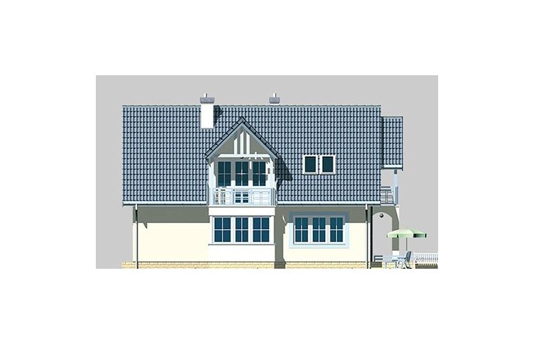 Projekt domu jednorodzinnego LK&284 - elewacja 3