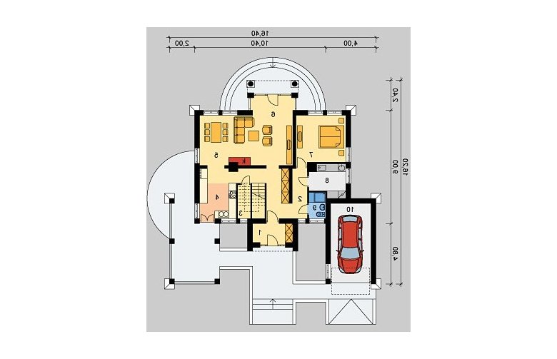 Projekt domu piętrowego LK&285 - parter
