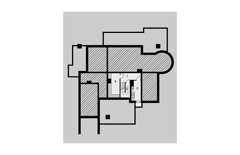 Projekt domu piętrowego LK&345 - piwnica