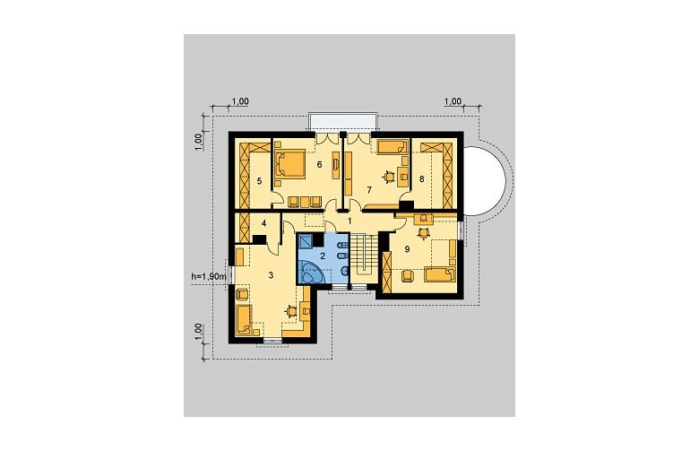 Projekt domu piętrowego LK&345 - poddasze