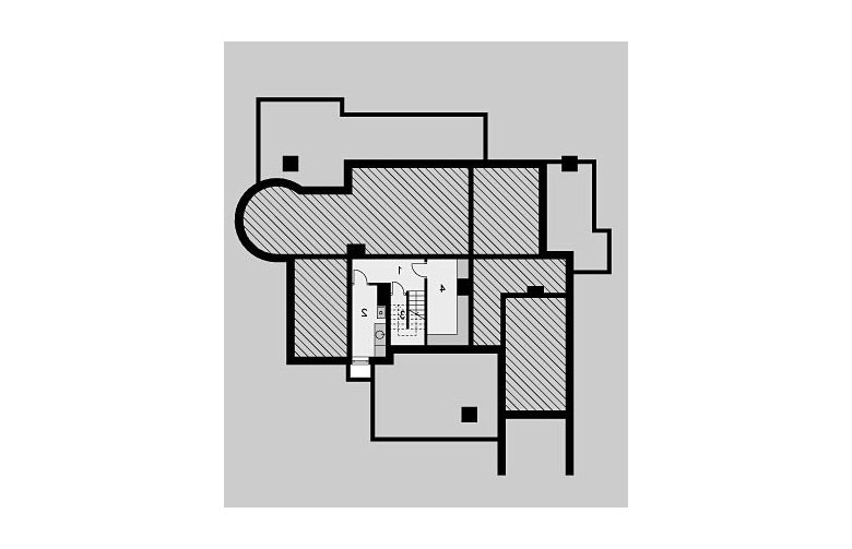 Projekt domu piętrowego LK&345 - piwnica