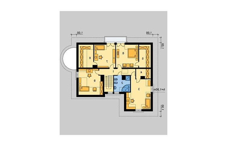 Projekt domu piętrowego LK&345 - poddasze